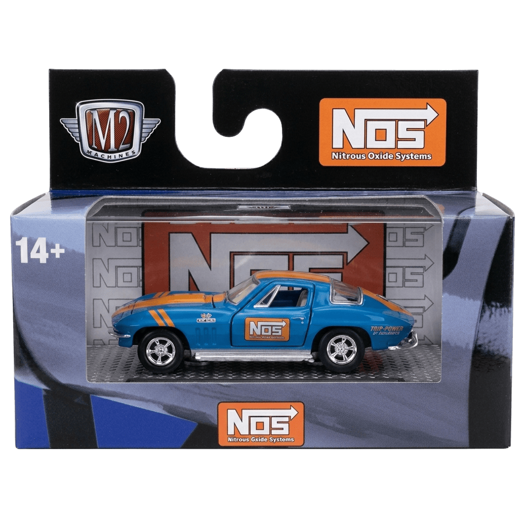 M2 - Blue 66 Chevy Corvette in Packaging