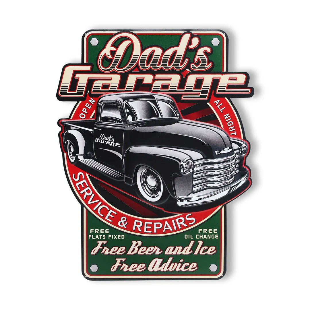 Dad's Garage Vintage Truck Sign