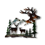 Deer in Mountain Forest Wall Art