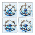 Nautical Ship's Wheel Coaster Set