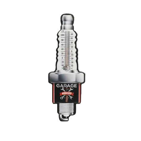 Spark plug with 'Garage' branding on a white background