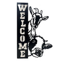 Welcome - Goat And Cow Metal Wall Art