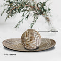 Earthy Leaf Pattern Decorative Plate and Ball
