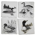 Rustic Wildlife & Waterfowl Stone Coaster Set